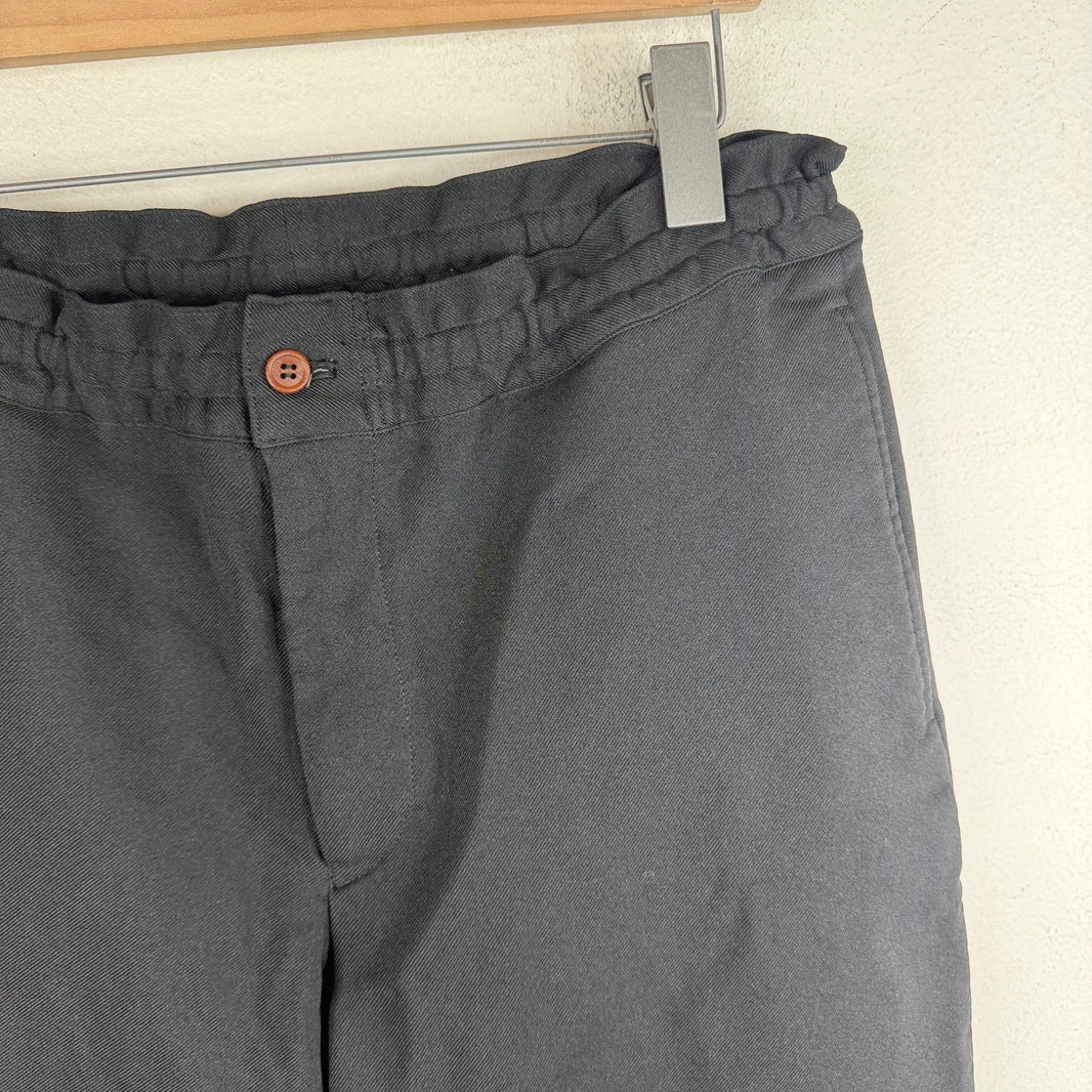 CDG Black Elastic Waist Drawstring Pants