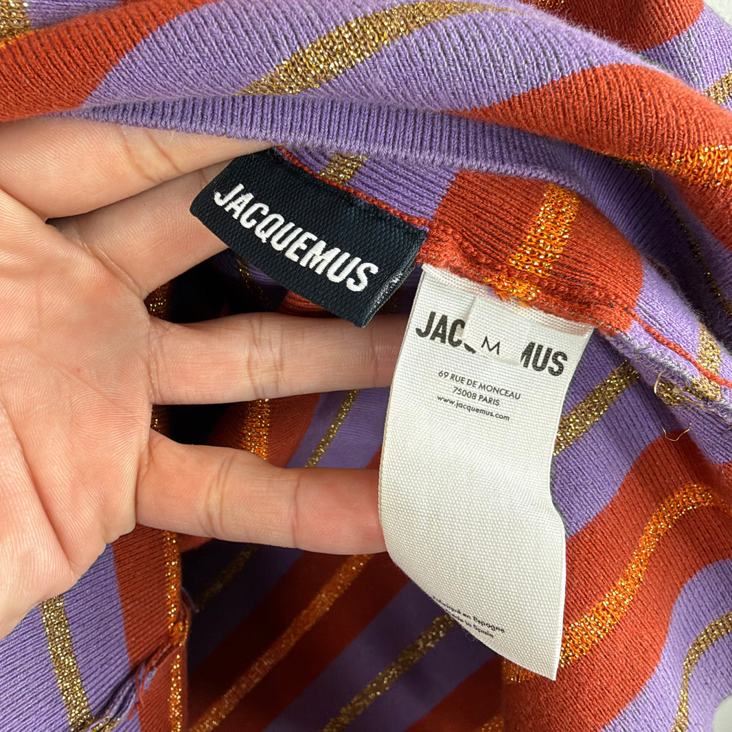 Jacquemus Striped Knit Purple Shirt