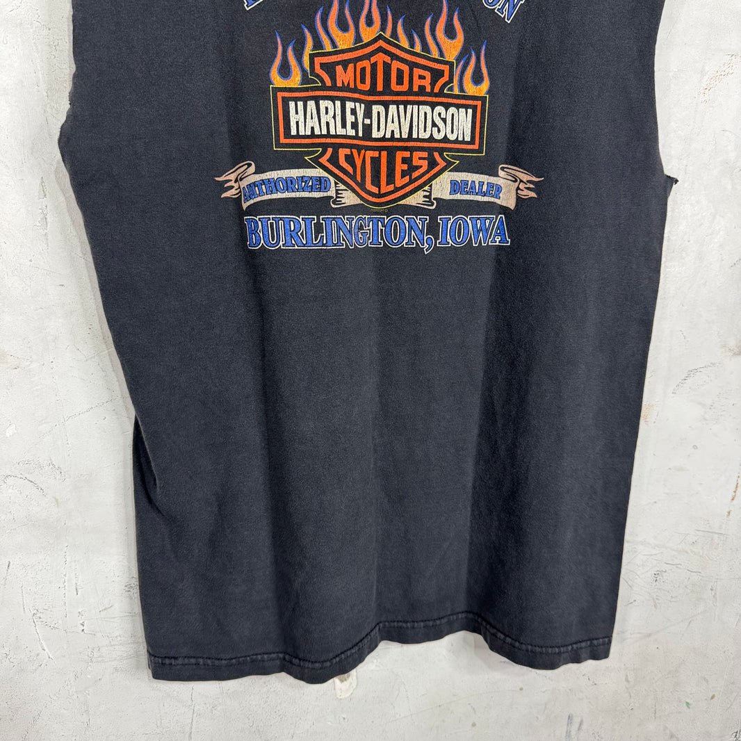 Vintage Harley Davidson Wolf Cutoff T-Shirt