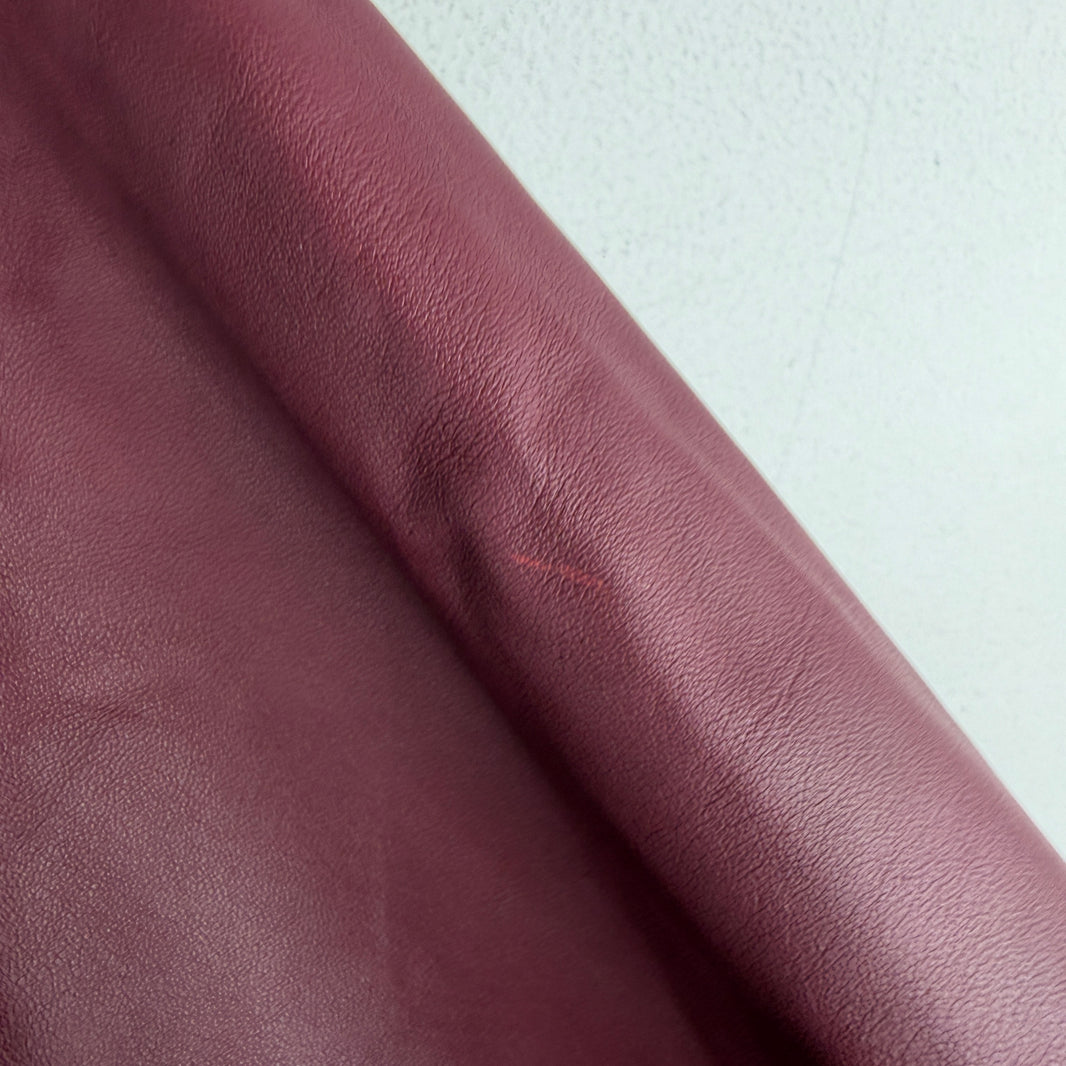 The Row Maroon Leather Shirt