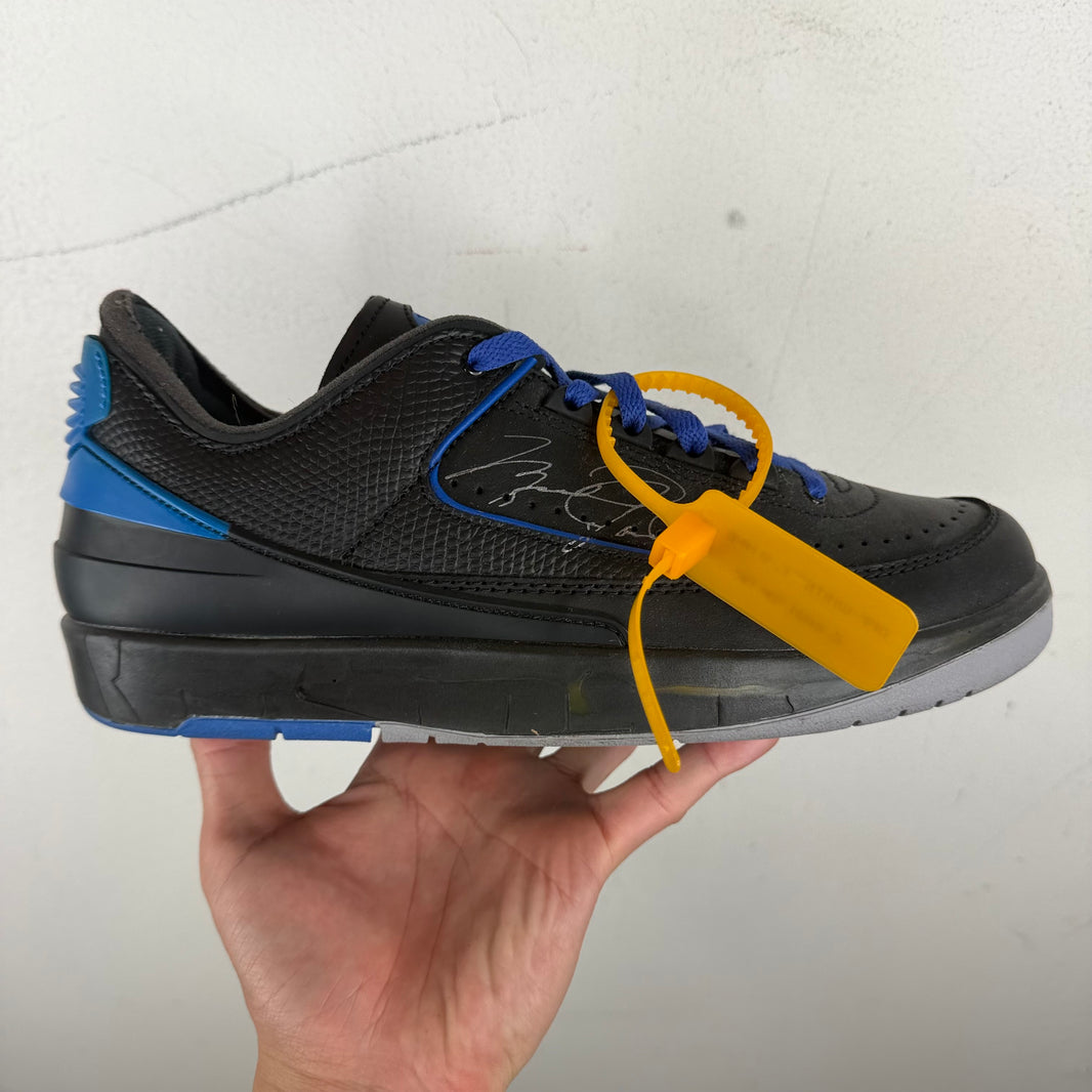 Off White Jordan 2 Black/Blue Sneakers