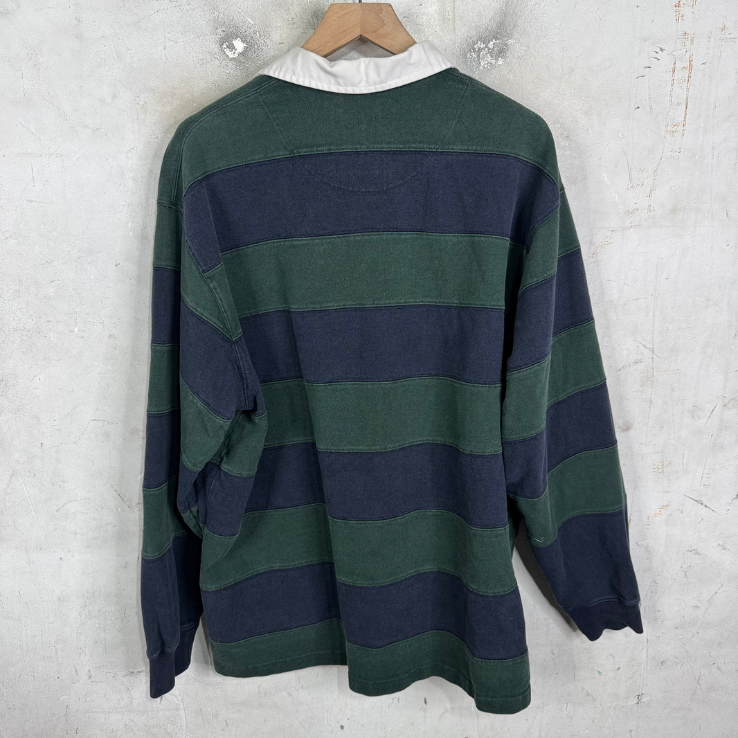 Ralph Lauren Green/Navy Striped Rugby