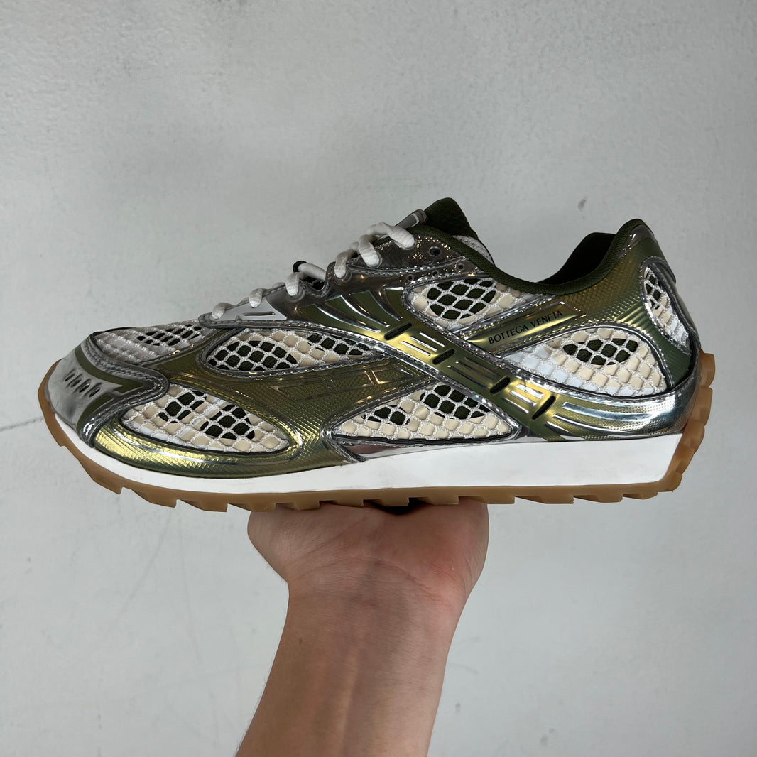 Bottega Veneta Green/Silver Orbit Sneakers