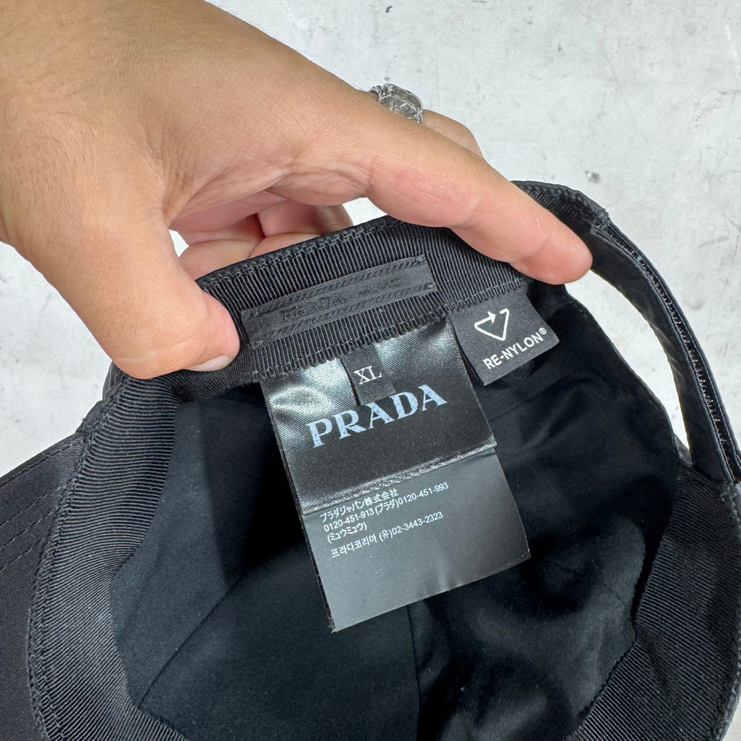 Prada Renylon Plaque Hat
