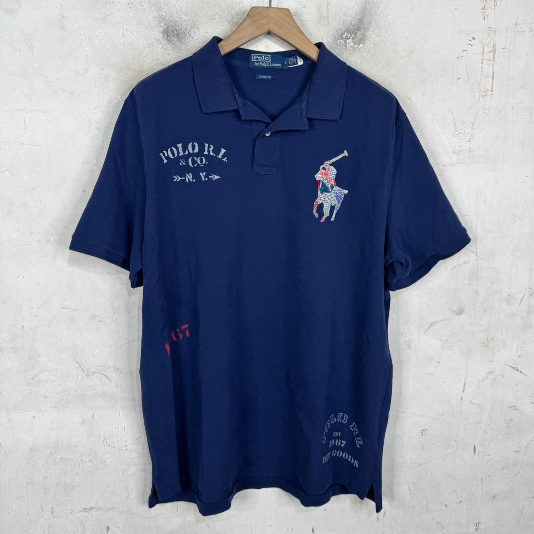 Ralph Lauren Patchwork Stencil 67 Big Pony Polo