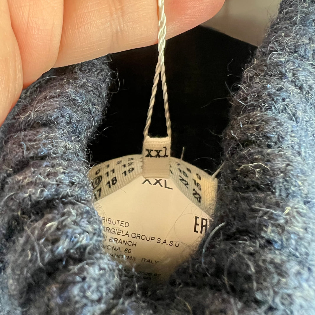 Margiela Navy Turtleneck Knit Sweater Vest