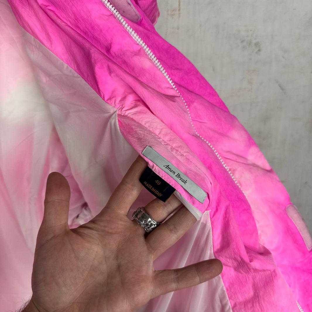 Louis Vuitton Pink/White Tie Dye Hooded Puffer