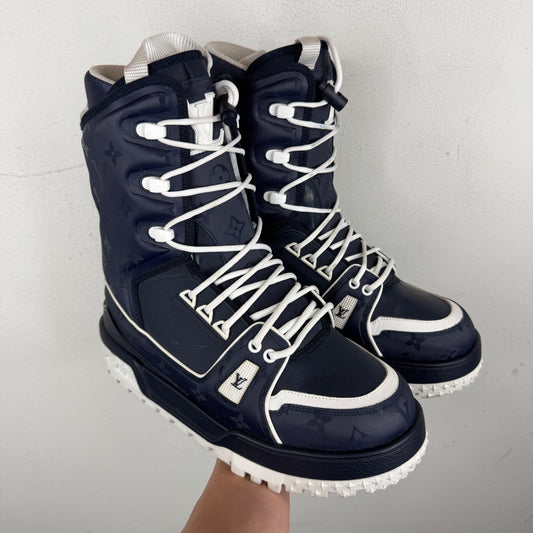 Louis Vuitton Navy Trainer Snow Boots