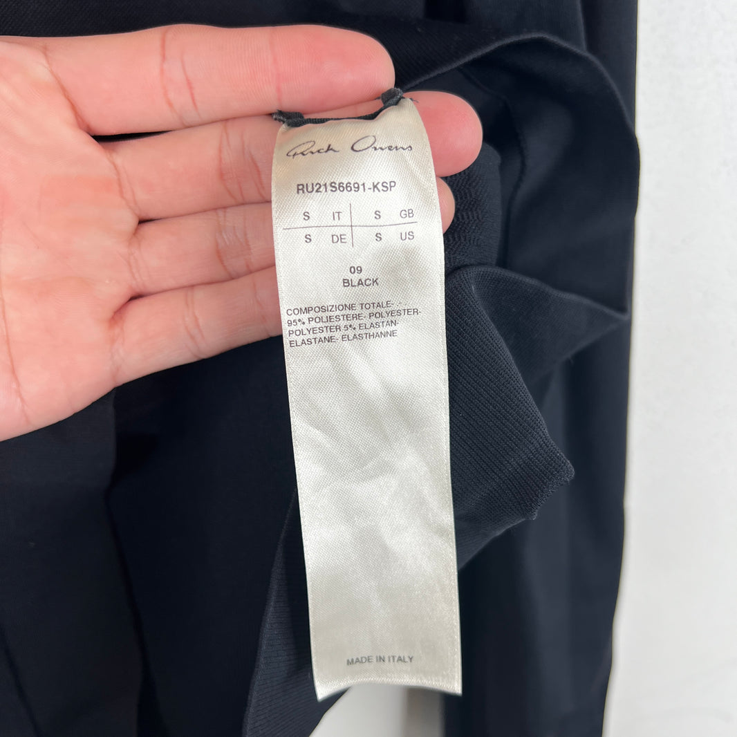 Rick Owens Phlegethon Black Ribbed Longsleeve T-Shirt