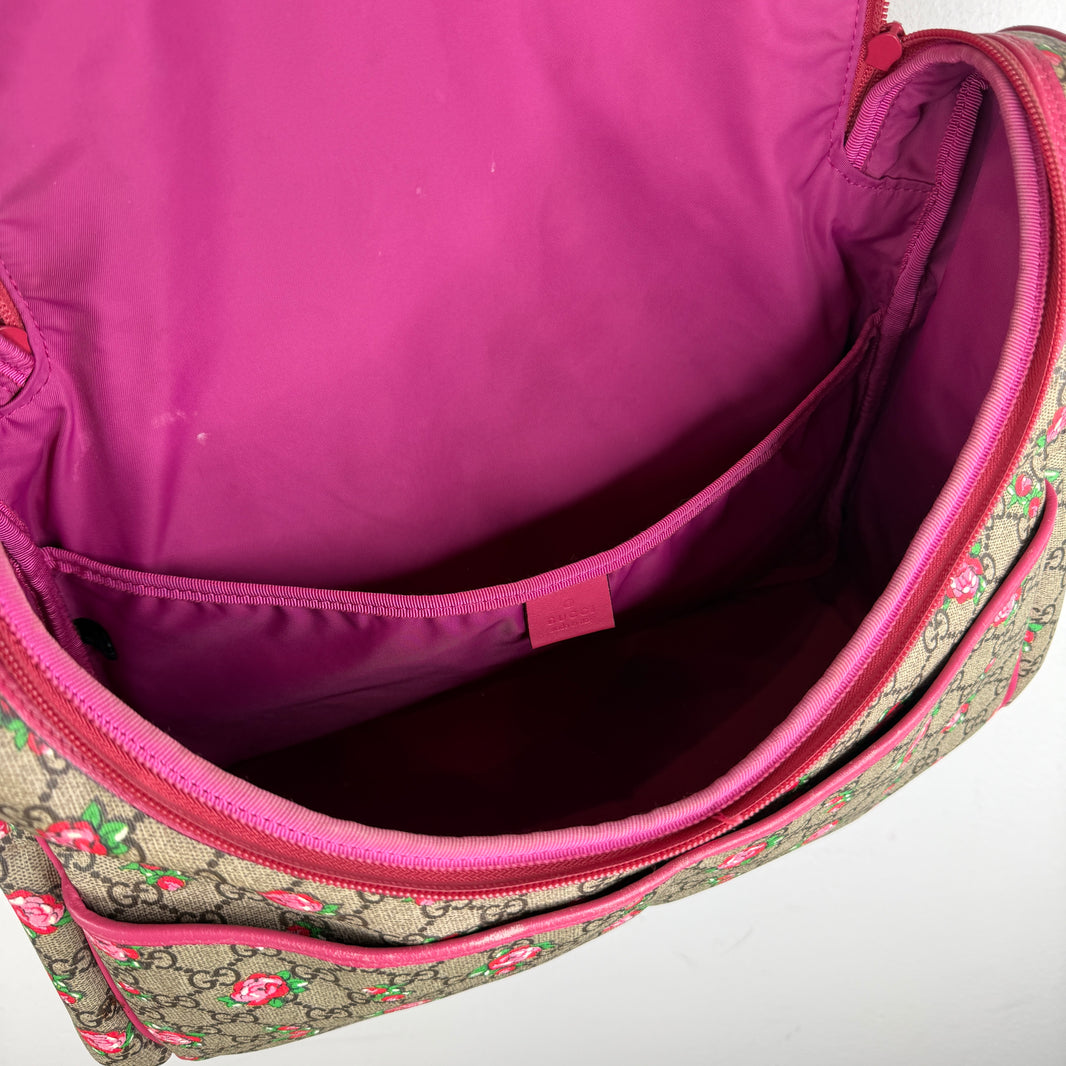 Gucci Rose Monogram Diaper Bag