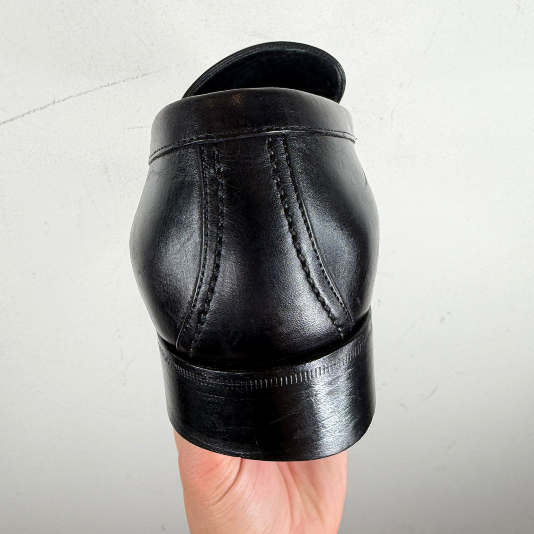 Gucci Black GG Metal Logo Loafers