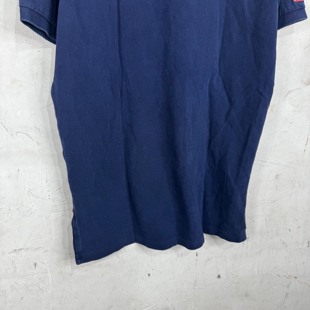 Ralph Lauren Navy Red USA Sleeve Pony Polo