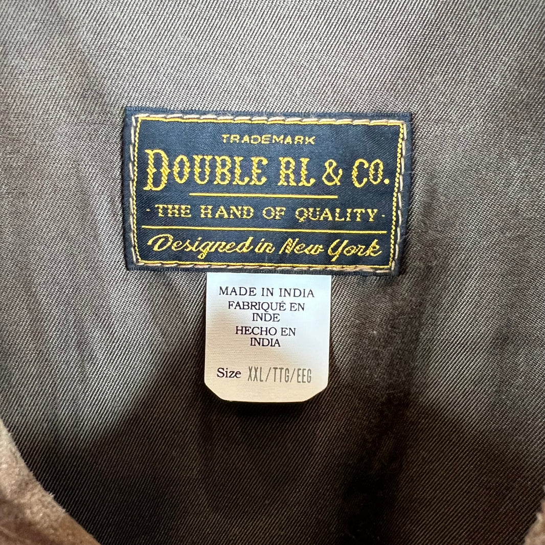 RRL Rough Out Suede Snap Button Overshirt