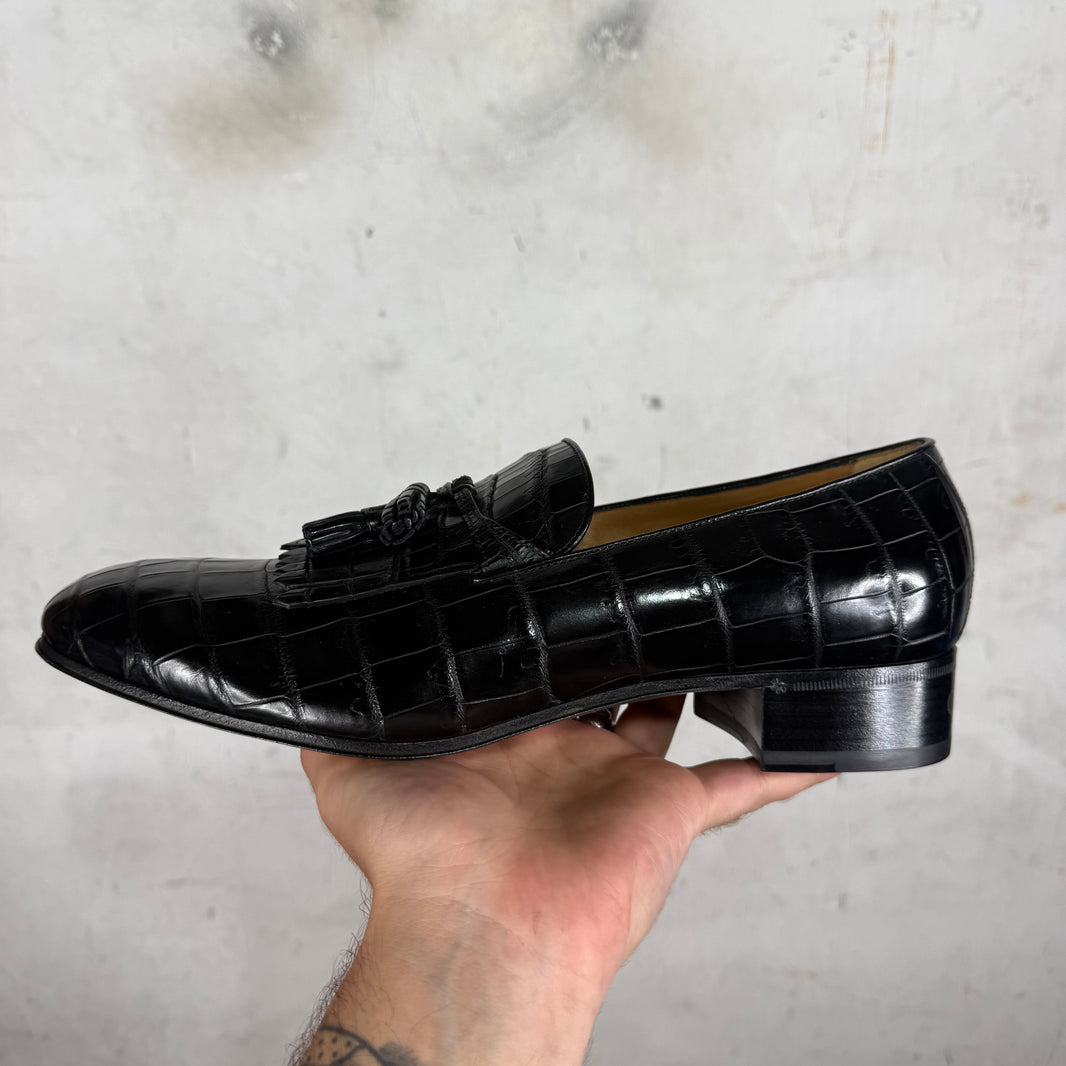 Gucci Croc Tasseled Loafers DS