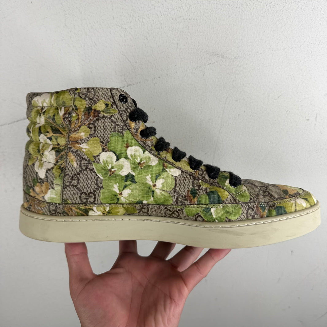 Gucci Floral Monogram Hi Top Sneakers