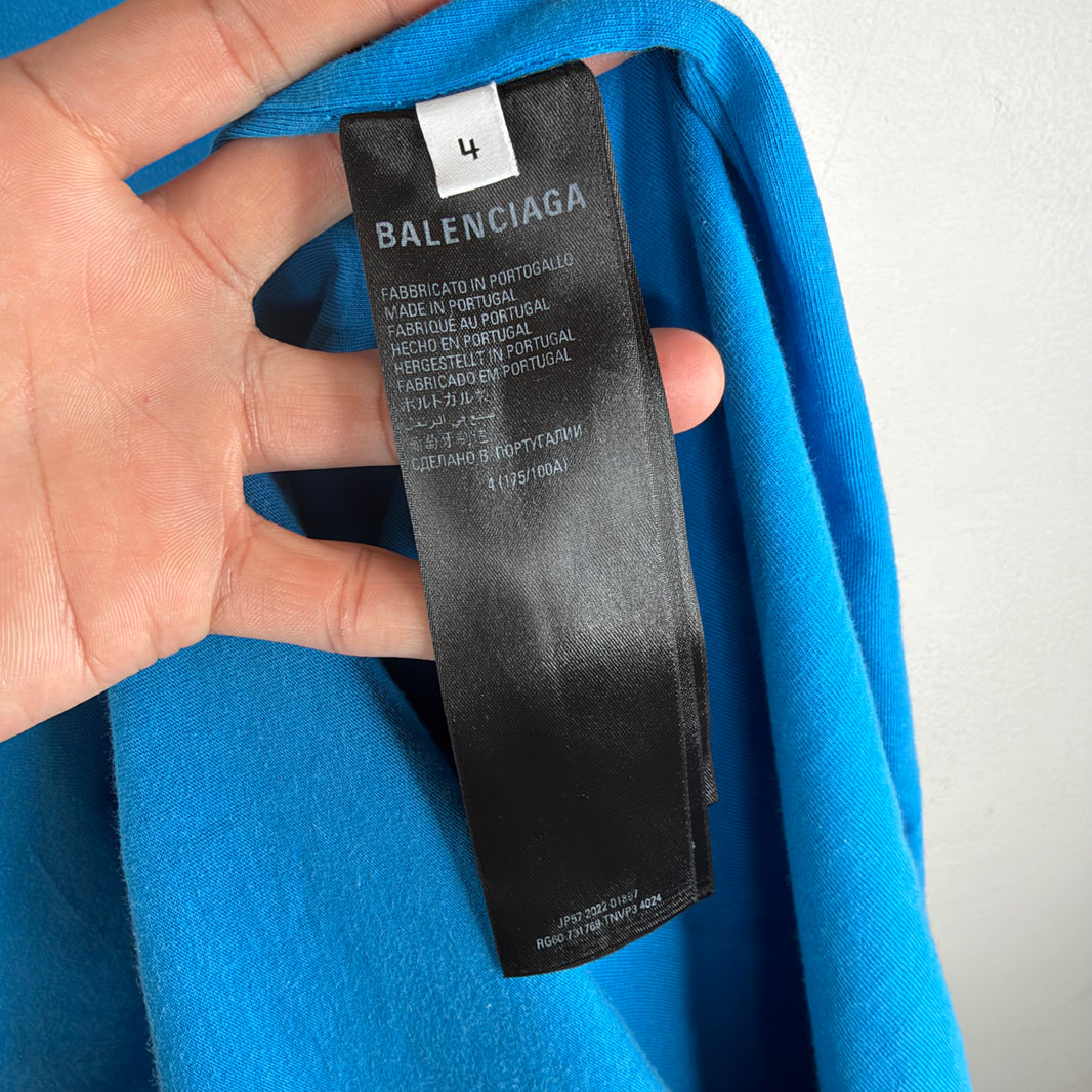 Balenciaga Adidas Blue Inside Out T-Shirt