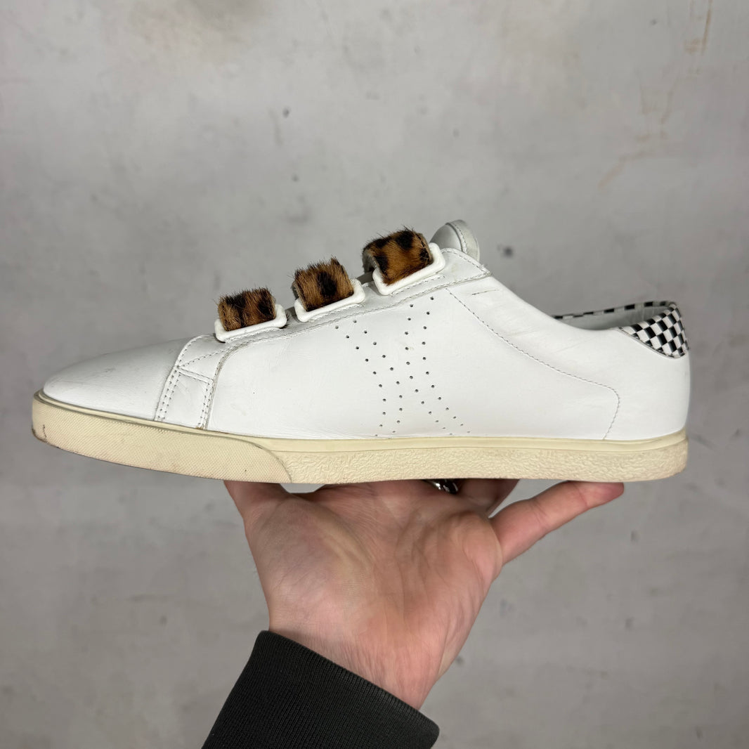 Celine Triomphe Leopard Strap Sneakers