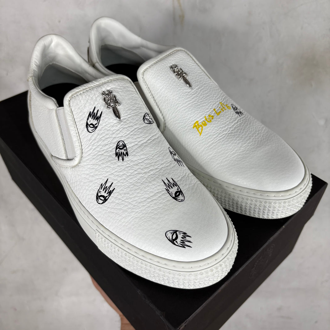 Chrome Hearts Matty Boy Sketched Slip On Shoes