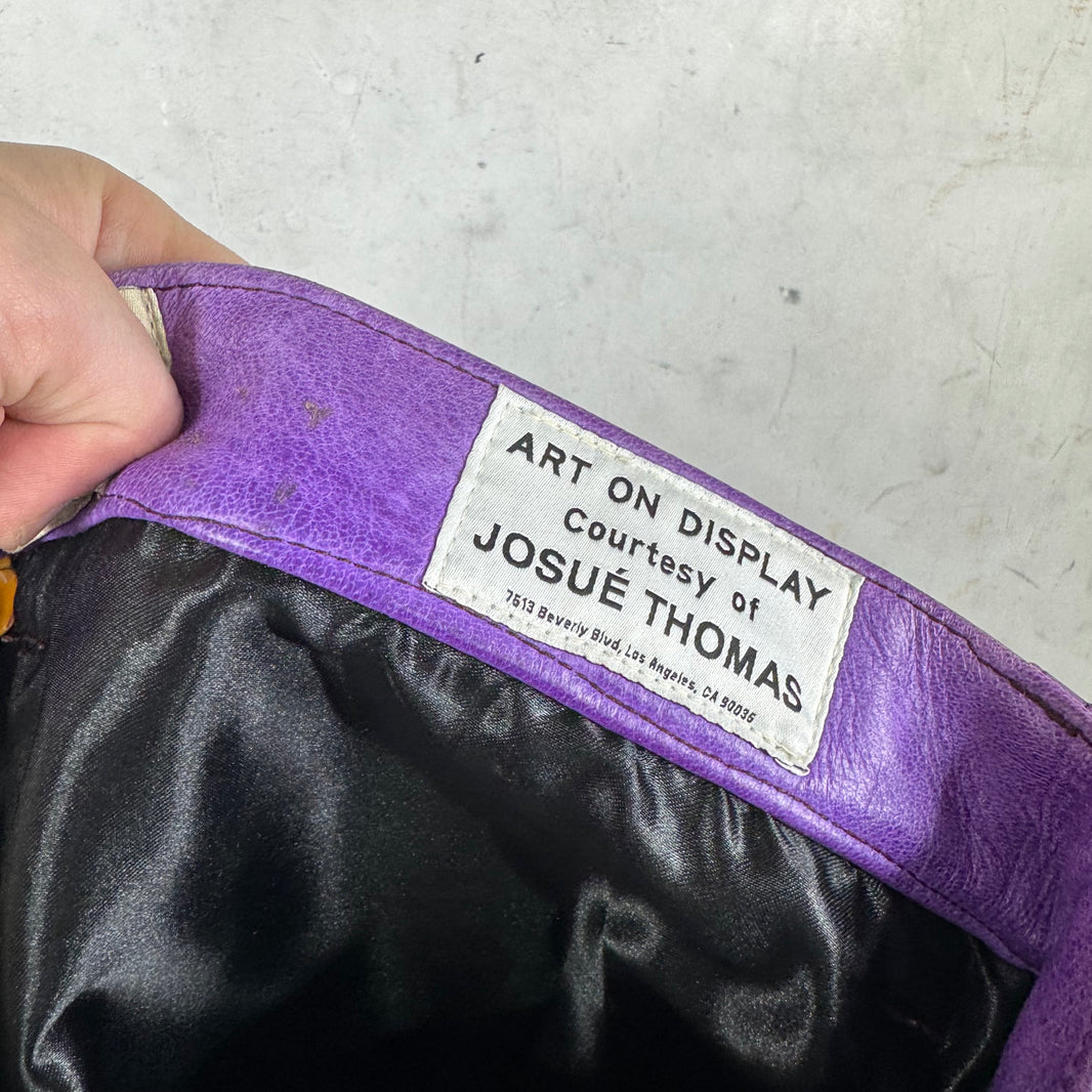 Gallery Dept Purple Leather Flared Pants