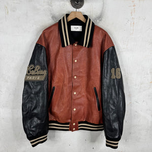 Celine Chenille Patched Leather Varsity