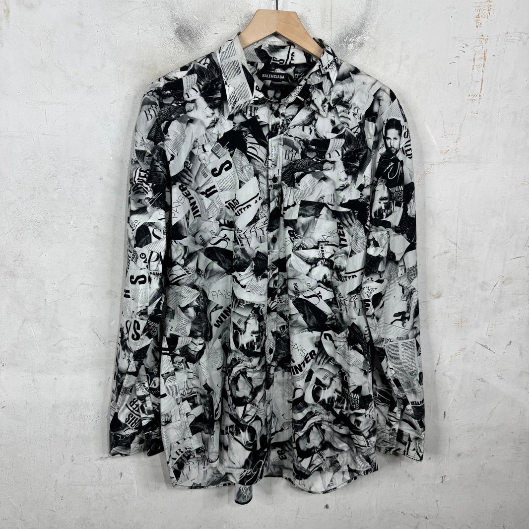 Balenciaga Magazine AOP Shirt