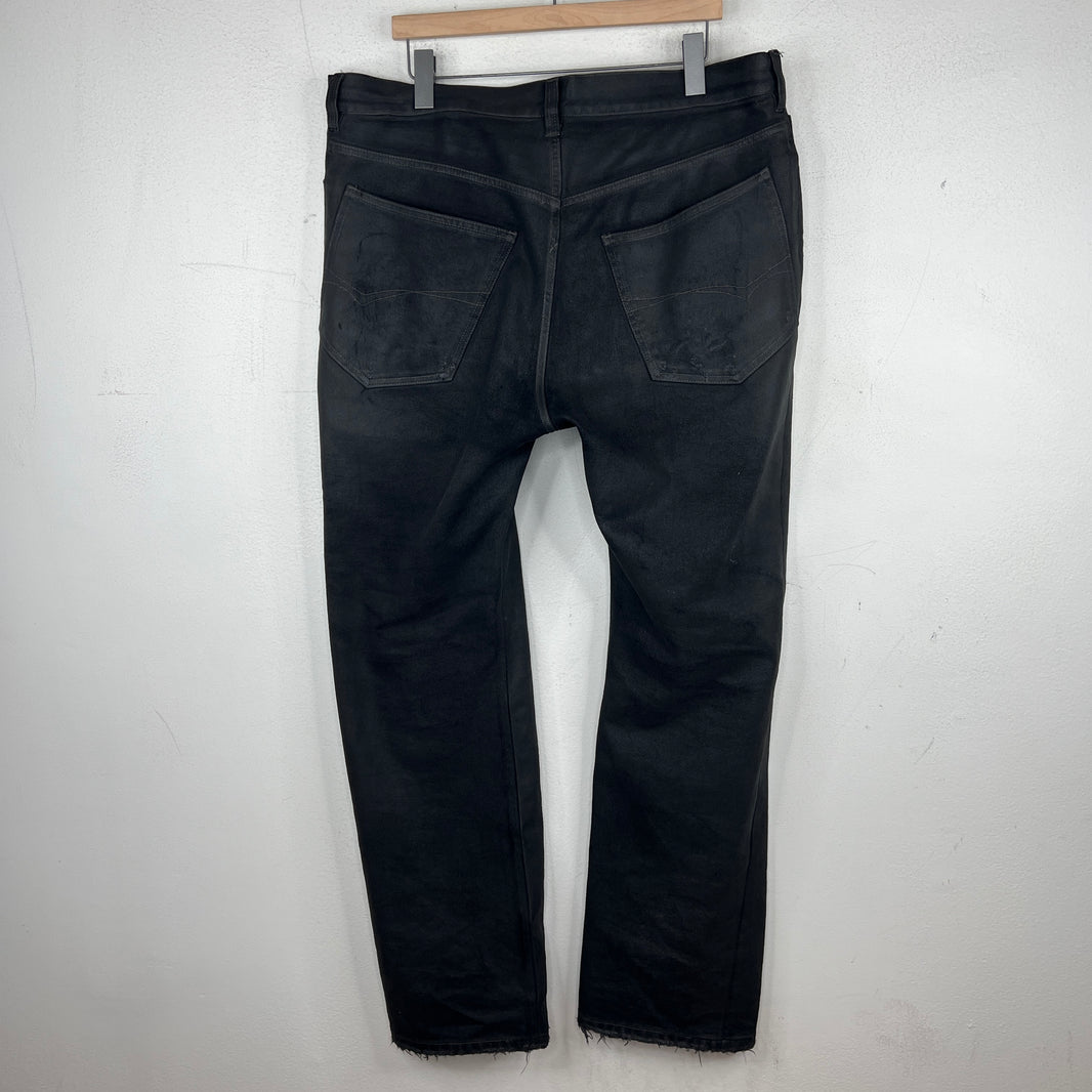 Balenciaga Sample Wax Coated Denim Jeans