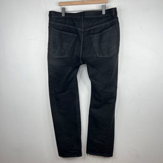 Balenciaga Sample Wax Coated Denim Jeans