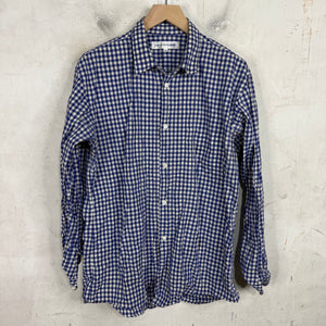 CDG Plaid Pleated Button-Up Shirt