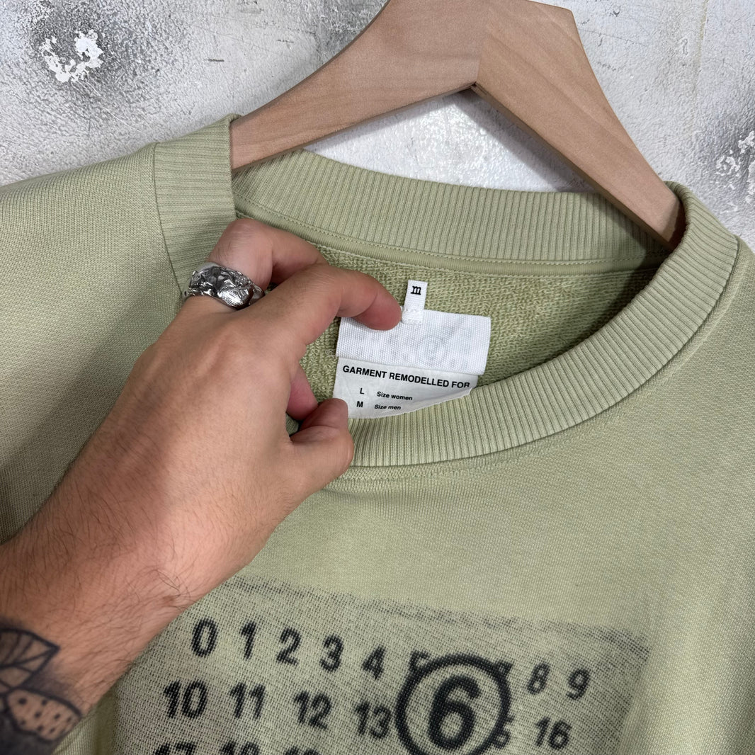 Margiela MM6 Tan Numbers Crewneck
