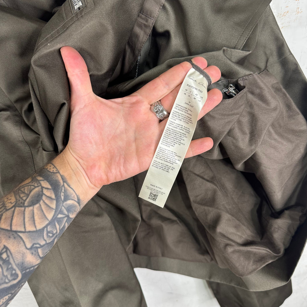 Rick Owens Satin Dark Dust Cargo Jacket