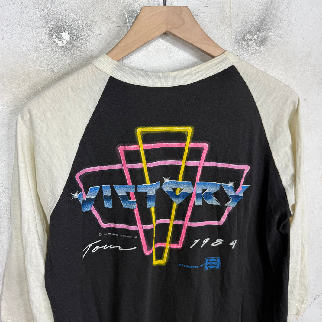 Vintage 1984 MJ Victory Tour Raglan T-Shirt