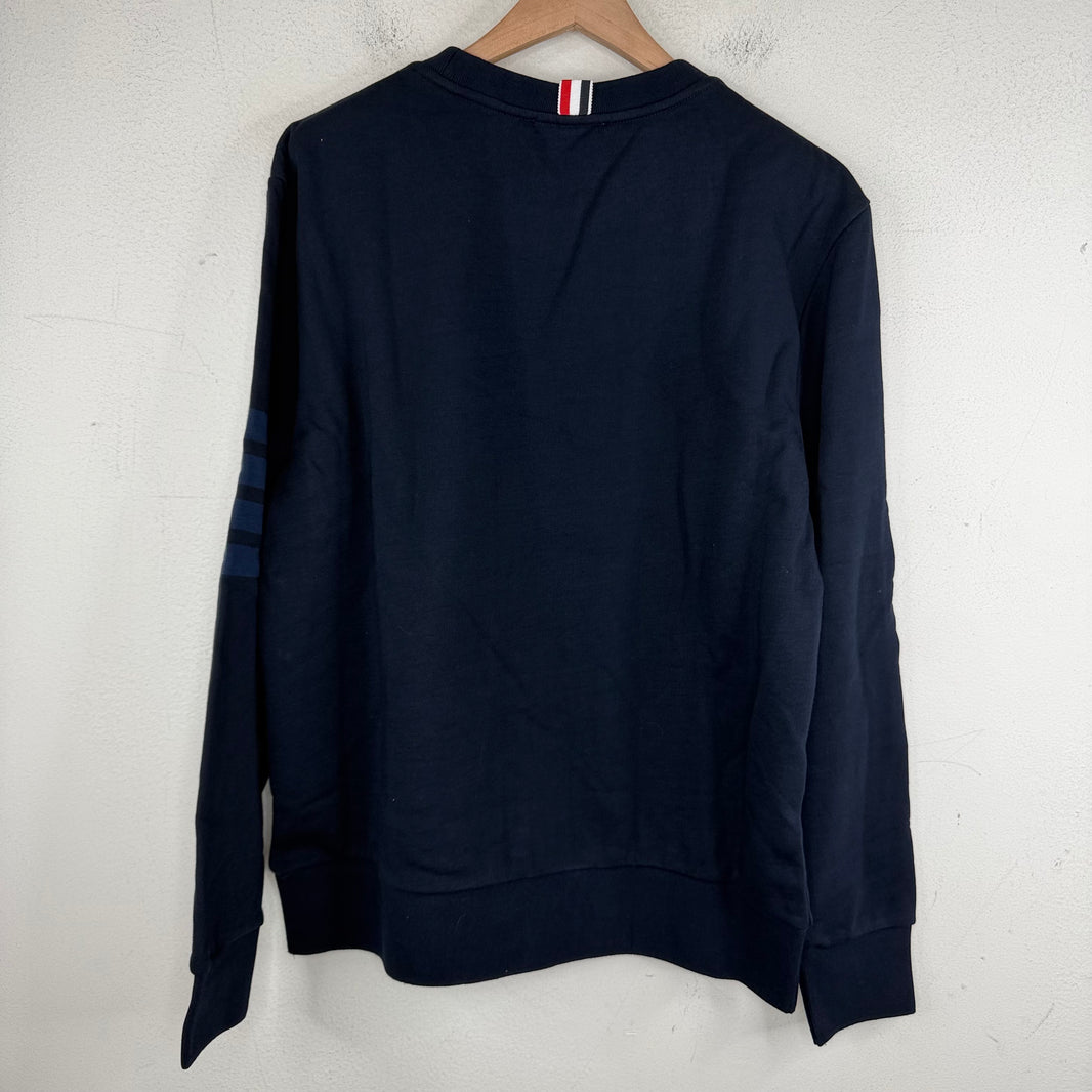 Thom Browne Navy Crewneck