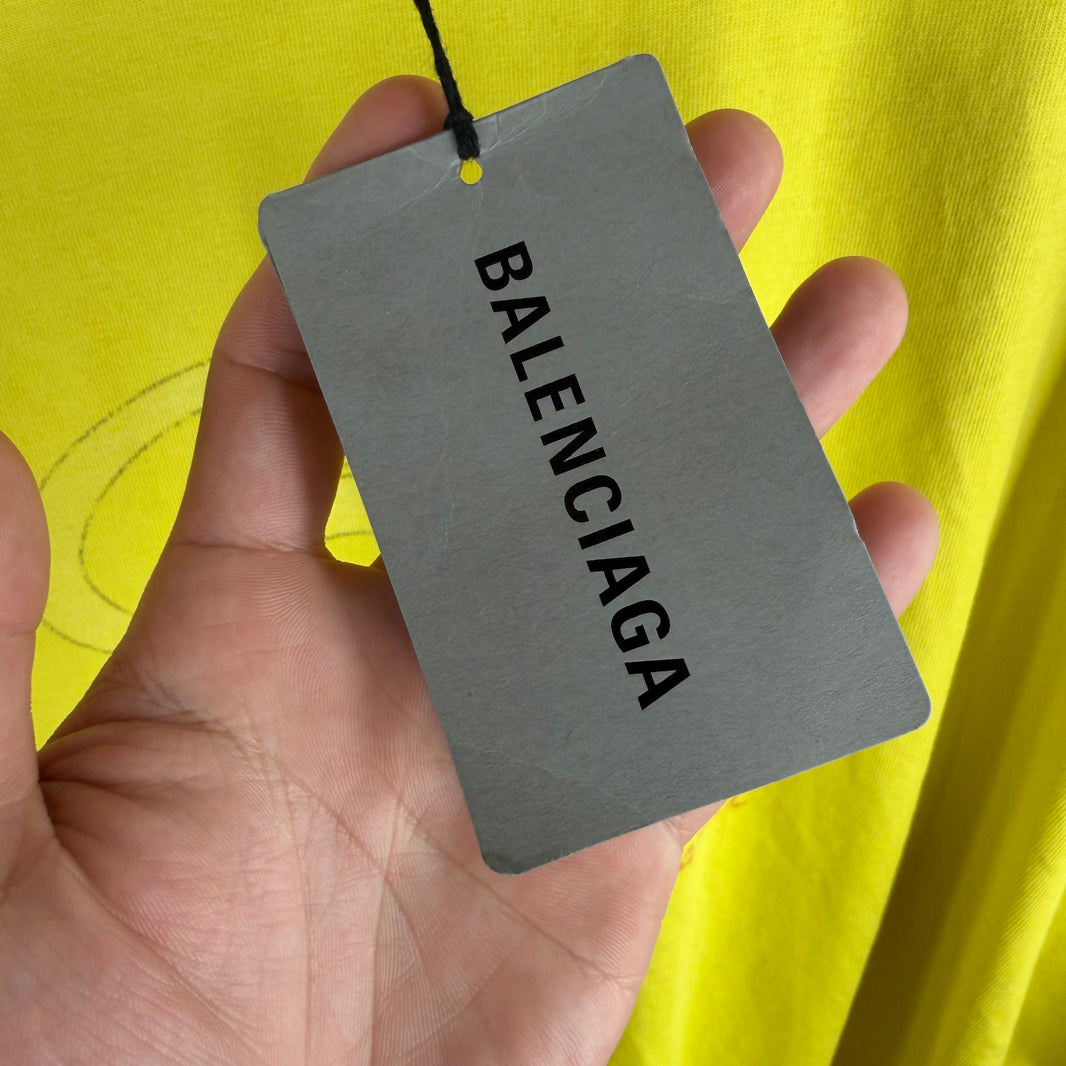 Balenciaga Yellow Surf Sport Logo T-Shirt