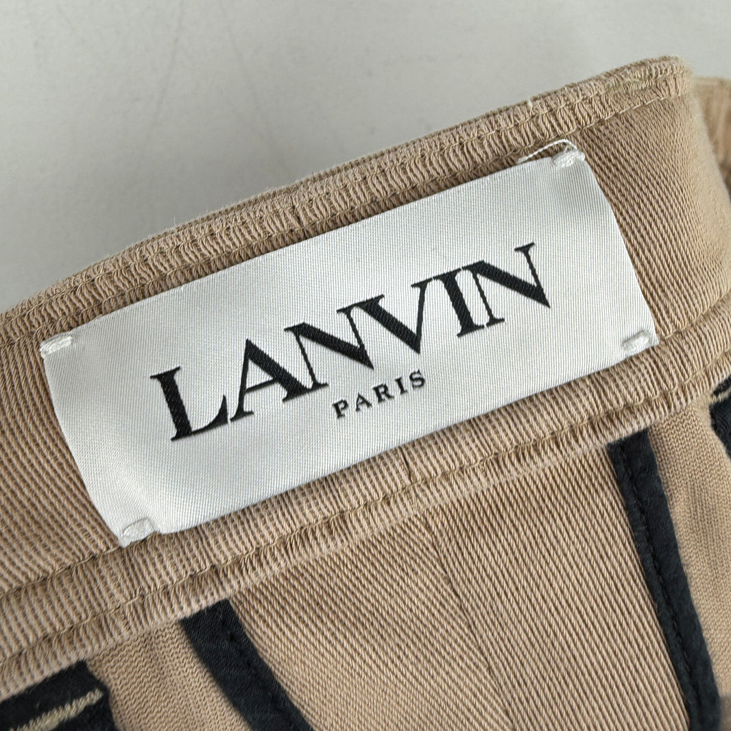 Lanvin Tan Chino Biker Trousers