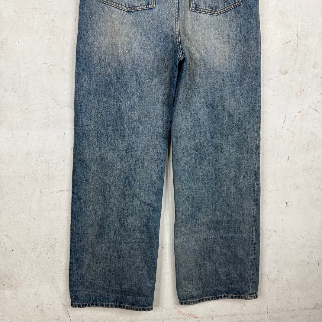 Loewe Dirty Wash High Rise Flared Jeans