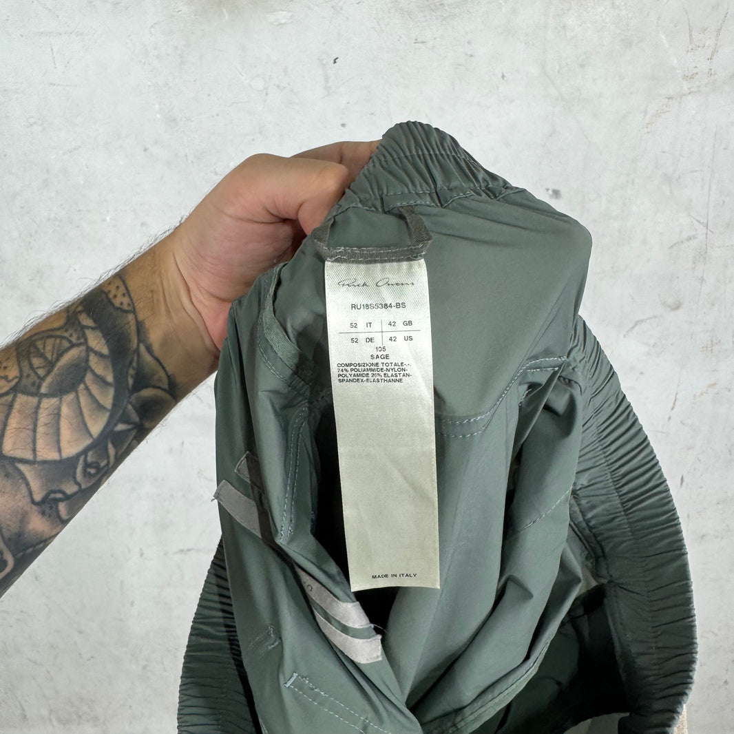 Rick Owens  Dirt Sage Dropcrotch Nylon Shorts