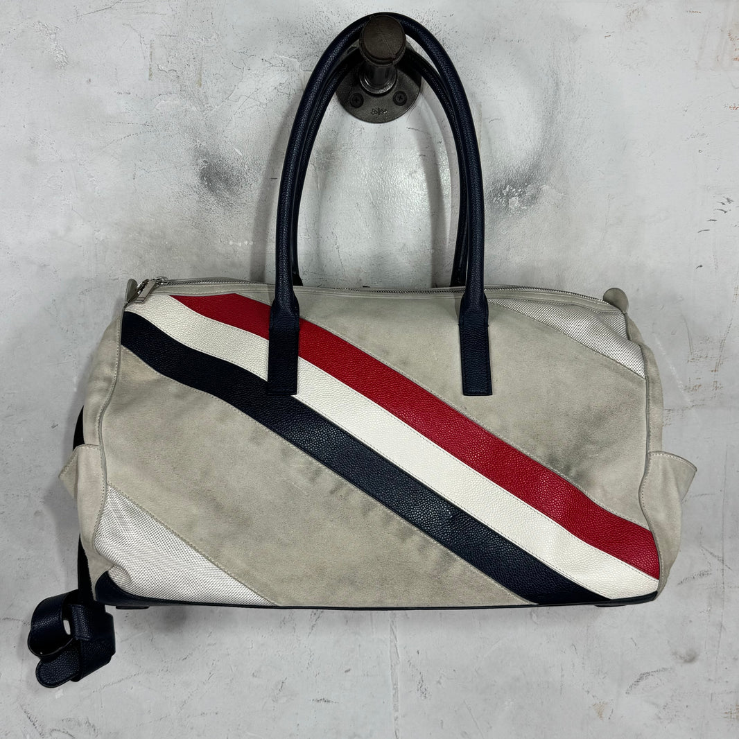 Thom Browne Suede Stripped Duffle Bag