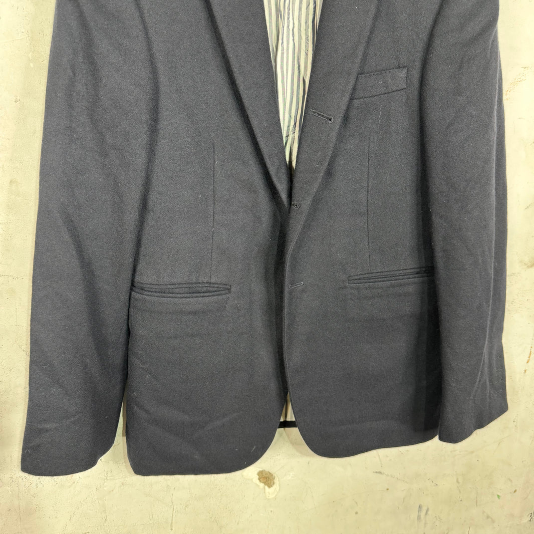 Thom Browne Navy Striped Liner Blazer