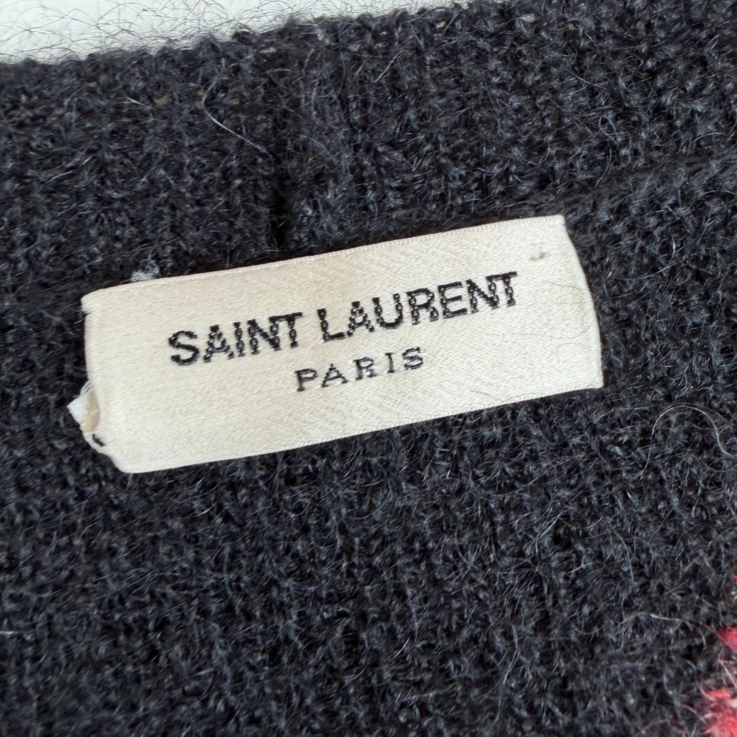 Saint Laurent Flamingo Knit Cardigan