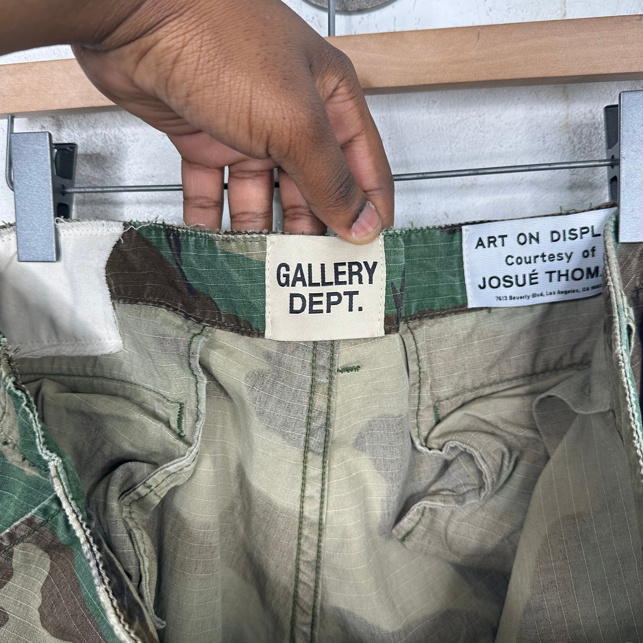 Gallery Dept. Camo Paint Splatter Flared Cargo Pants