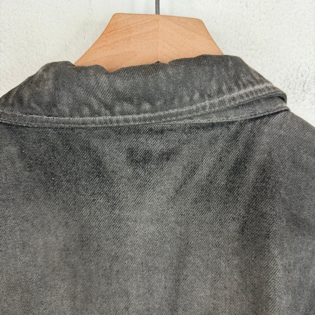 Rick Owens Lido Washed Selvedge Denim Button Up Work Jacket