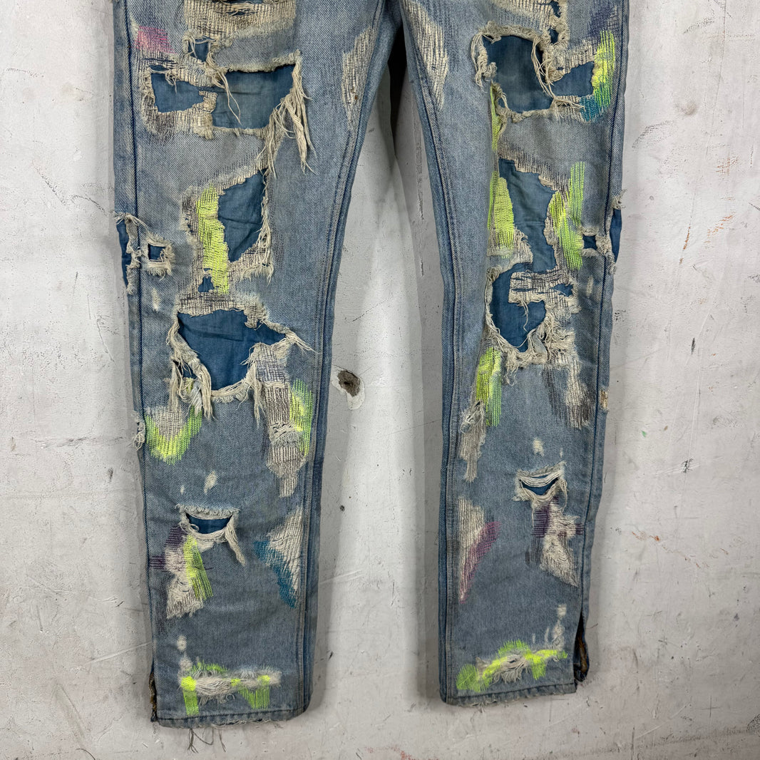 Endless Denim Repaired Back Logo Denim