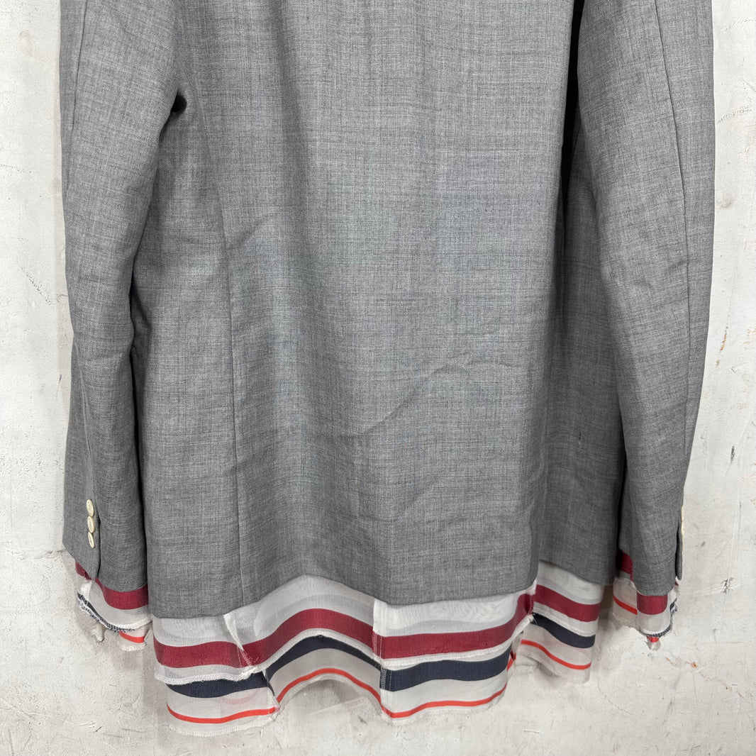 CDG HP Striped Tule Layered Blazer