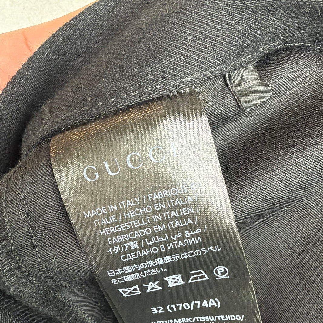 Gucci Black Horsebit Jeans