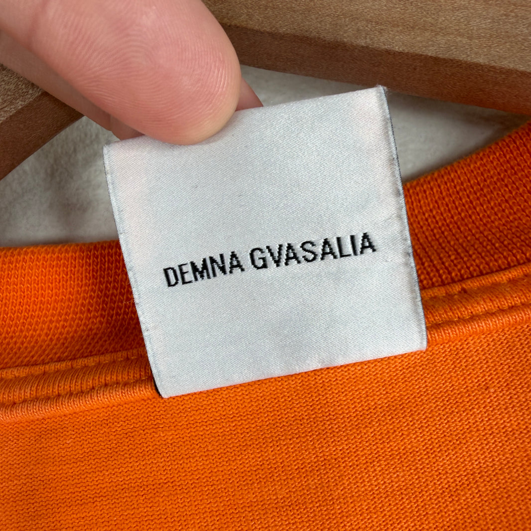 Vetements Orange Gothic Logo LS shirt