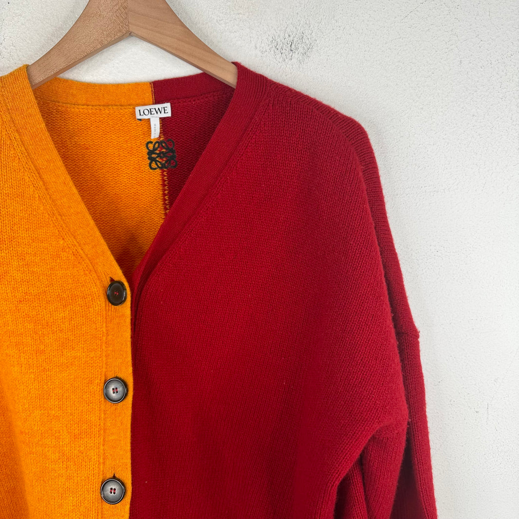 Loewe Split Orange/Red Cardigan
