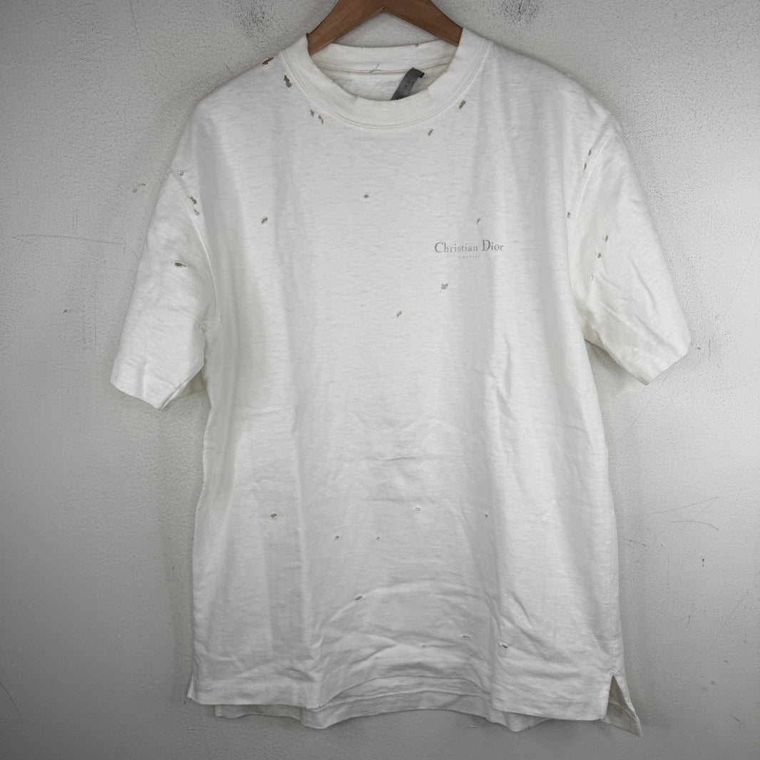 Dior Distressed White T-Shirt