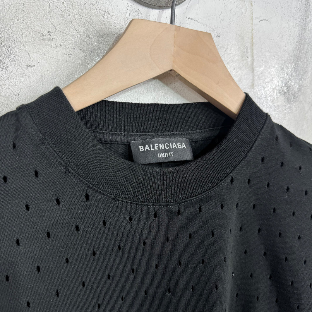 Balenciaga Mesh Hemmed T-Shirt
