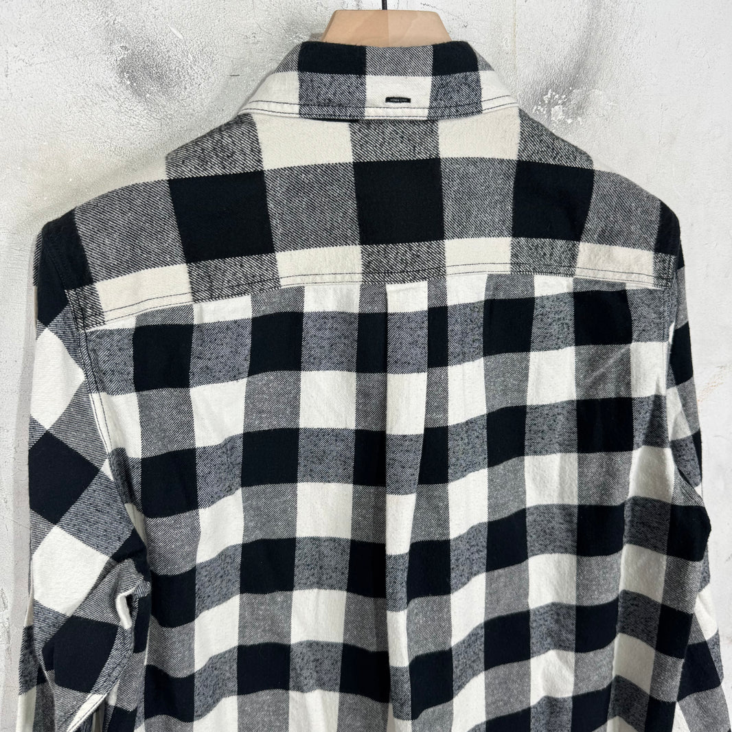 CDG Ganryu White/Black Patchwork Button Up