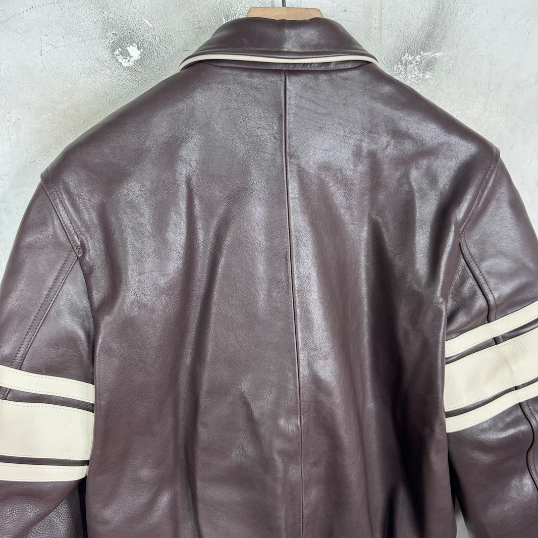 Stussy x Wales Bonner Varsity Leather Jacket